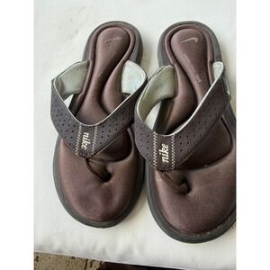 Nike Comfort Footbed Brown Flip Flops Womens Size 7 Athletic Thong Sandals